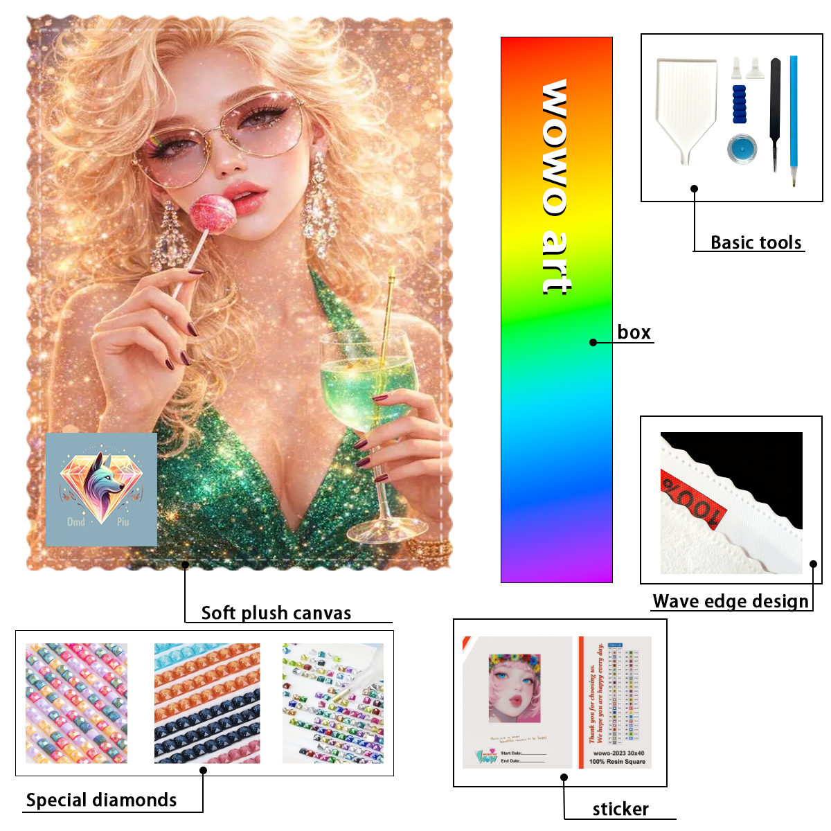 Resin Art To Buy - 【Piu Diamond Art】DE FIESTA DULCE100% resin