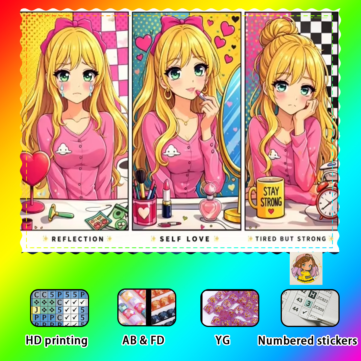 Resin Art To Buy - 【eva Diamond Art】El proceso de maquillaje