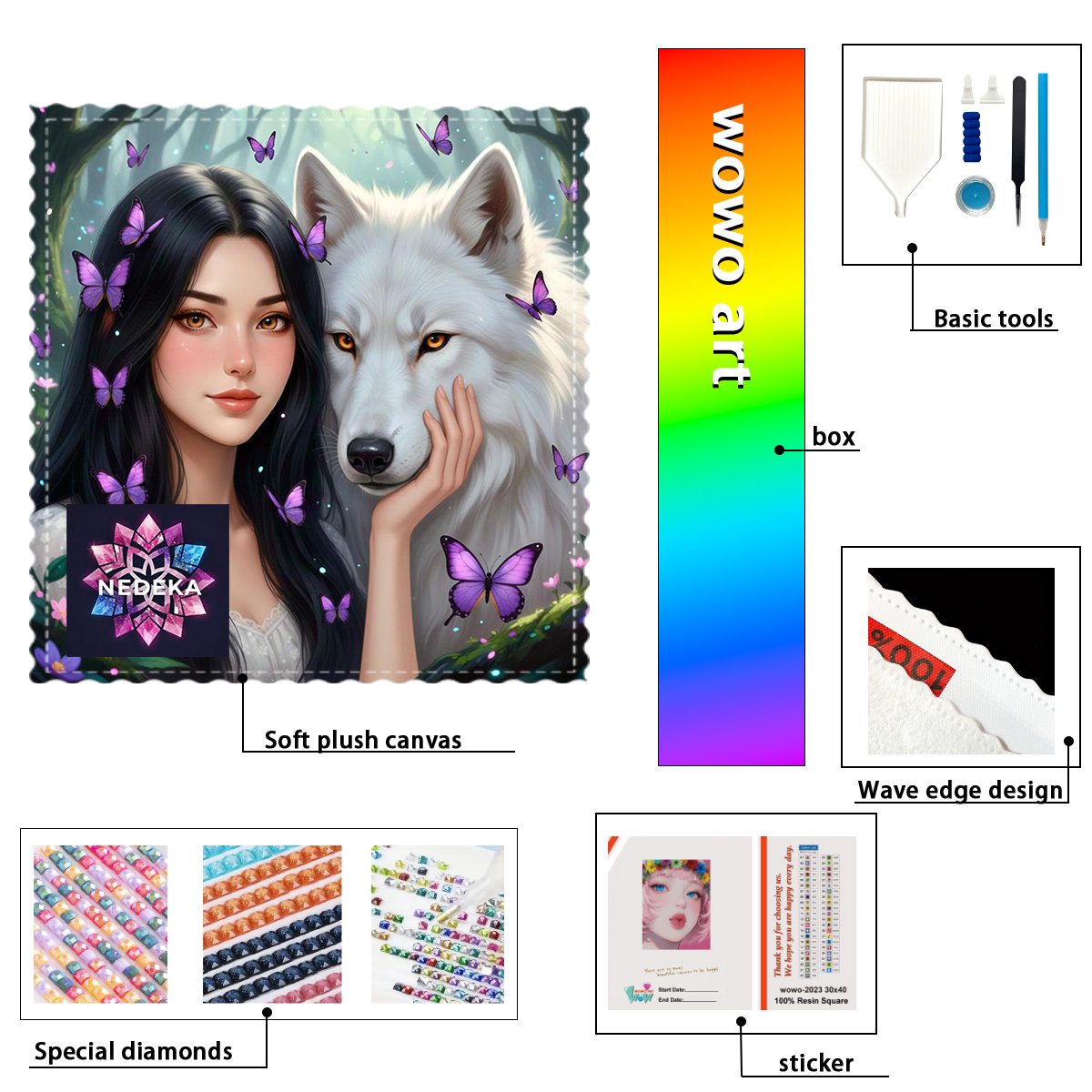 Resin Art Purple - 【NEDEKA_ Diamond Art】Purple Butterfly Girl and