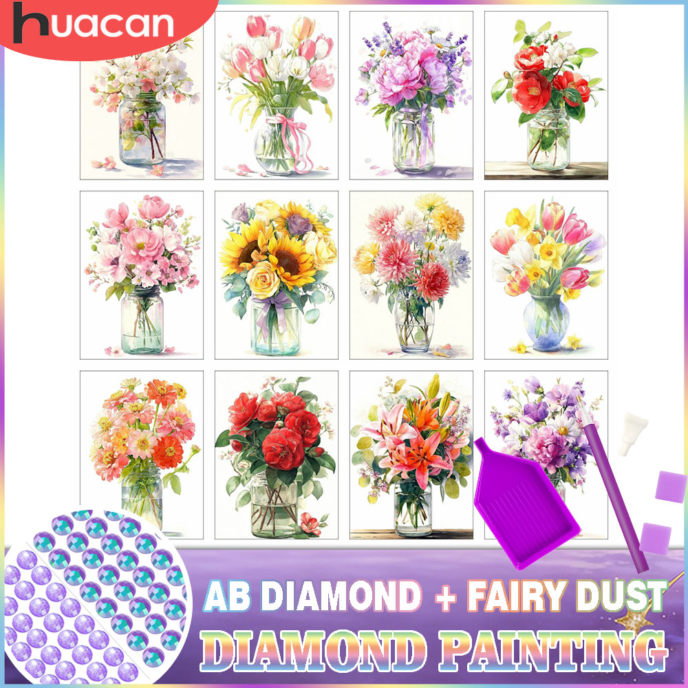 Resin Art Wallpaper - HUACAN Diamond Art Painting Rose Flower