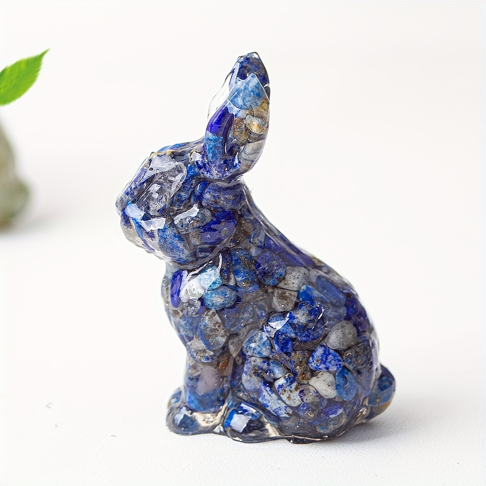 Resin Art Purple - 1Pc Handmade Amethyst Resin Rabbit, Purple