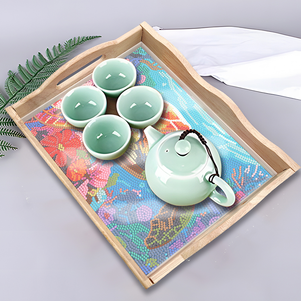 Wooden 5D DIY Diamond Painting - Resin Art Wooden Tray recension och pris