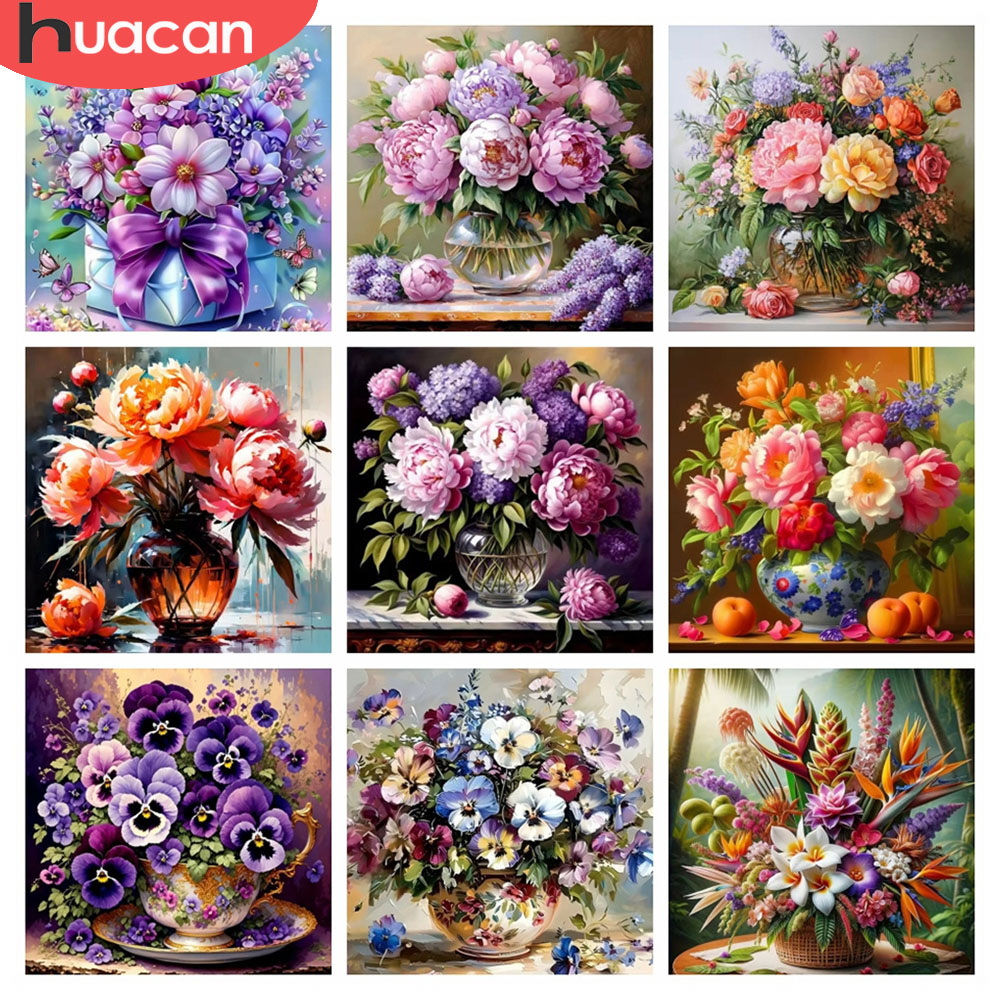 HUACAN 5D Diamond Mosaic Rose  - Resin Art Wallpaper recension och pris