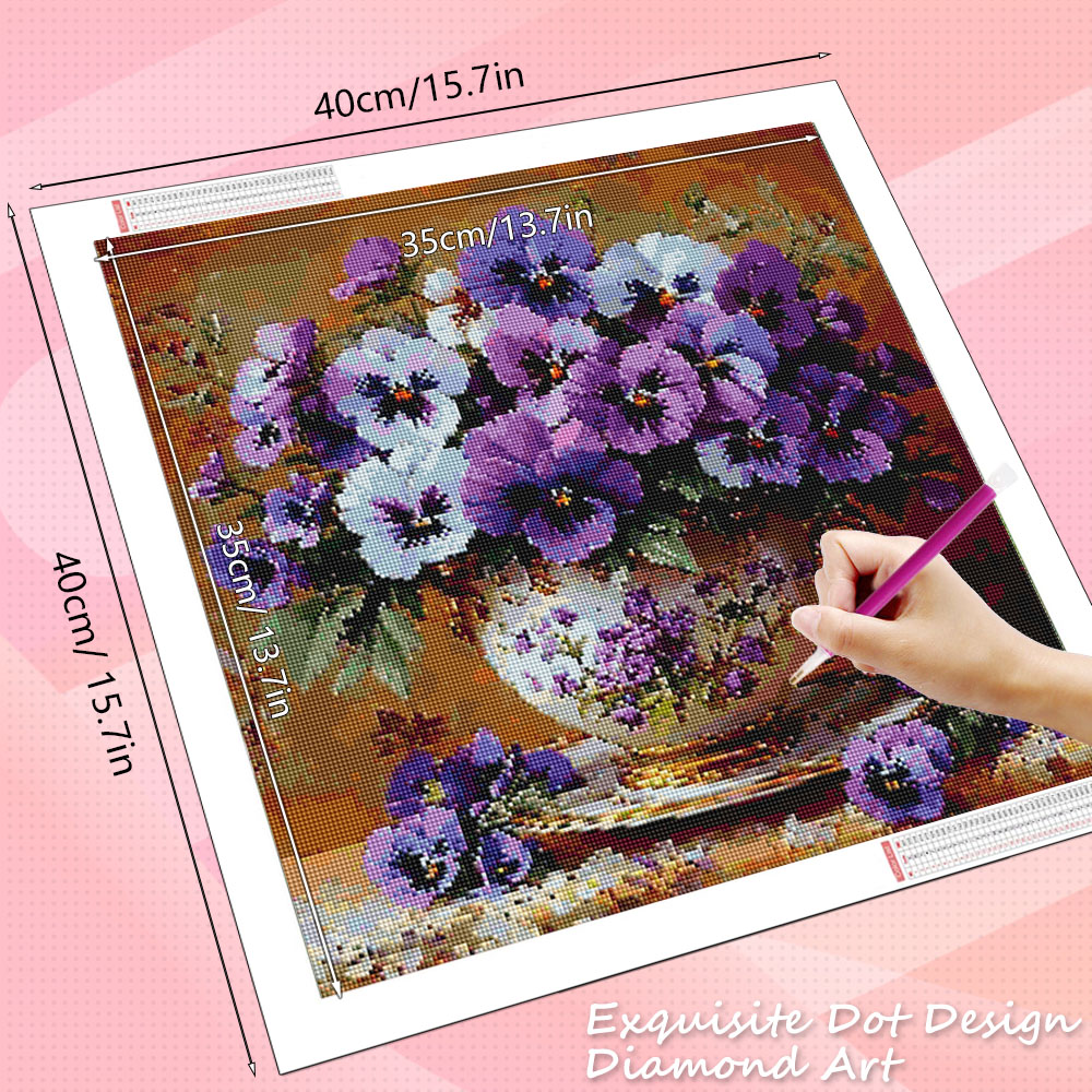 HUACAN 5D Diamond Mosaic Rose  - Resin Art Wallpaper recension och pris