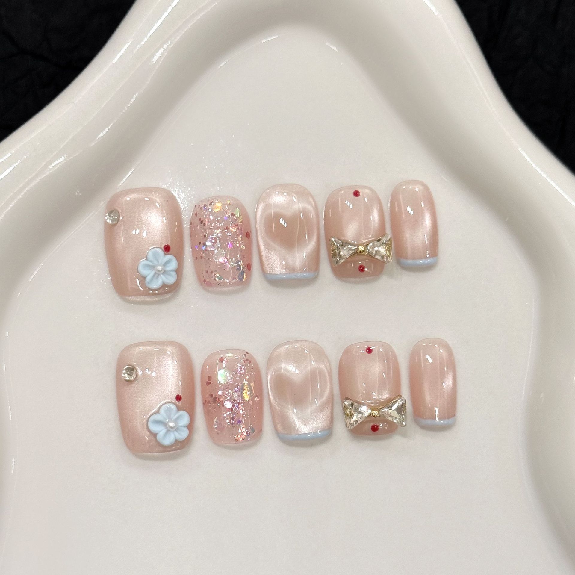 10pcs Glitter Love Design Hand - Resin Art Of Flowers recension och pris
