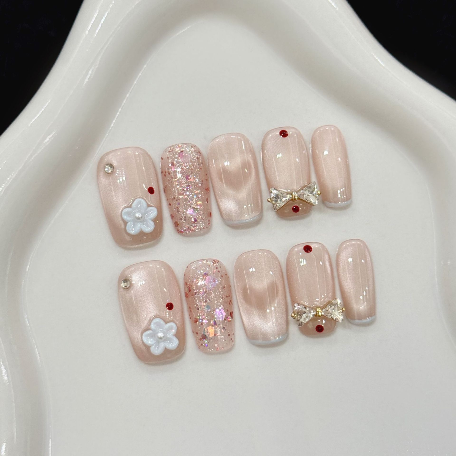 10pcs Glitter Love Design Hand - Resin Art Of Flowers recension och pris