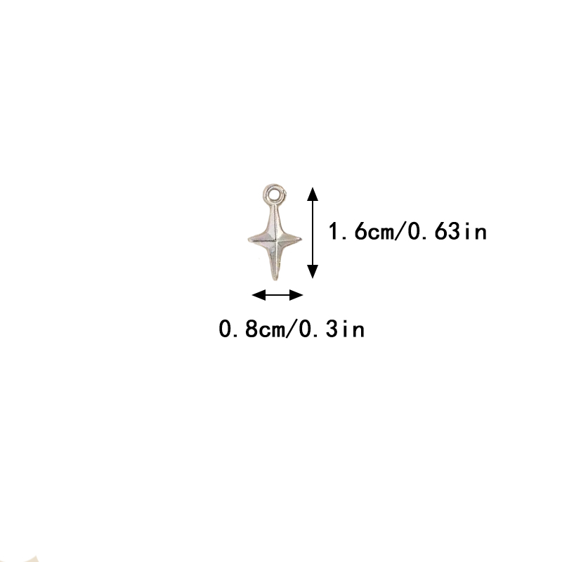 100pcs 16x8mm Charms Shining S - Resin Art Engagement recension och pris