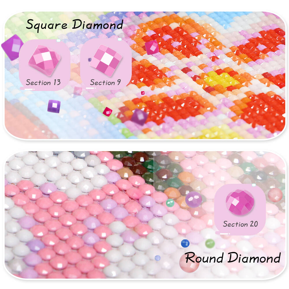 Huacan Full Square Round Diamo - Resin Art Wallpaper recension och pris