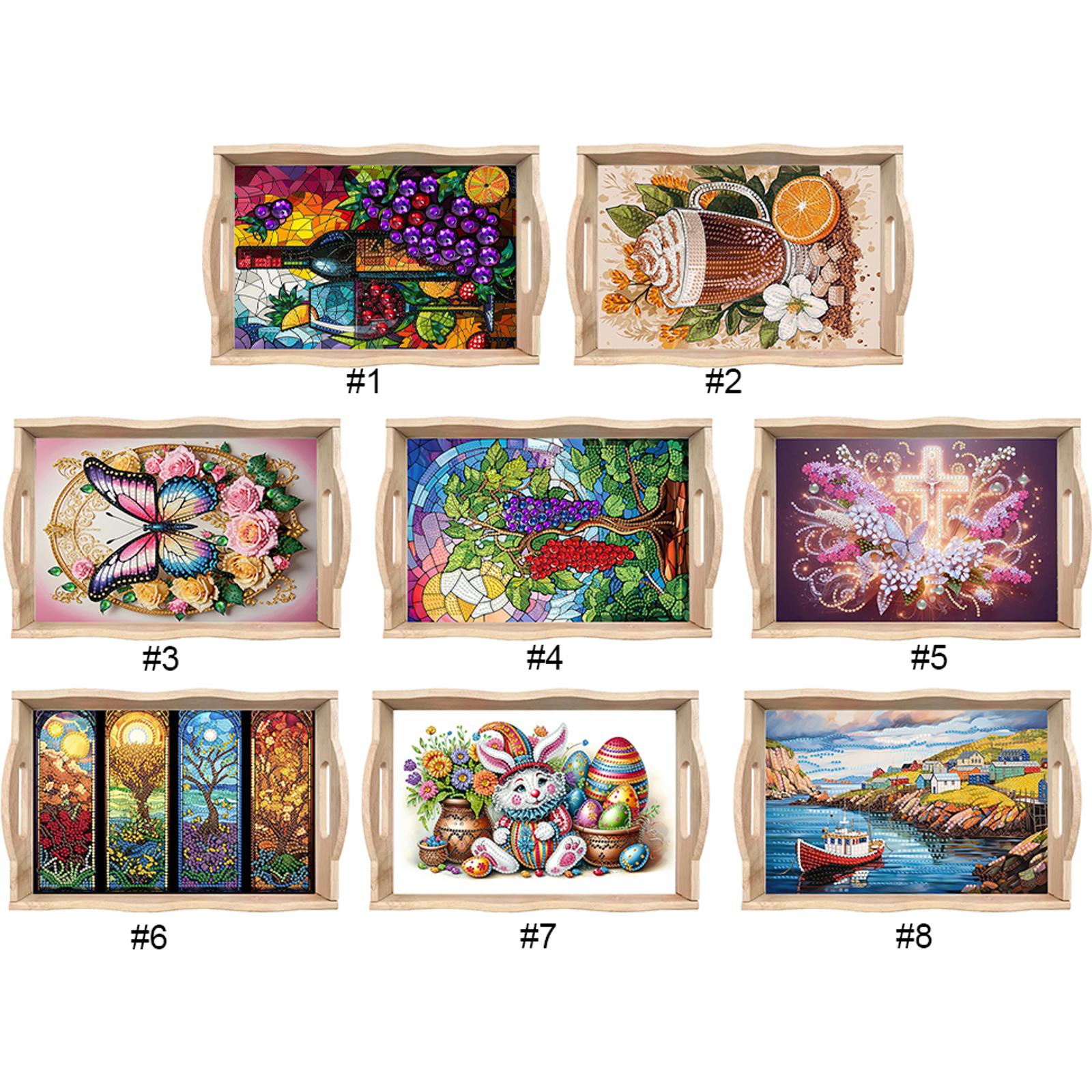 Diamond Art Painting Wooden Se - Resin Art Wooden Tray recension och pris
