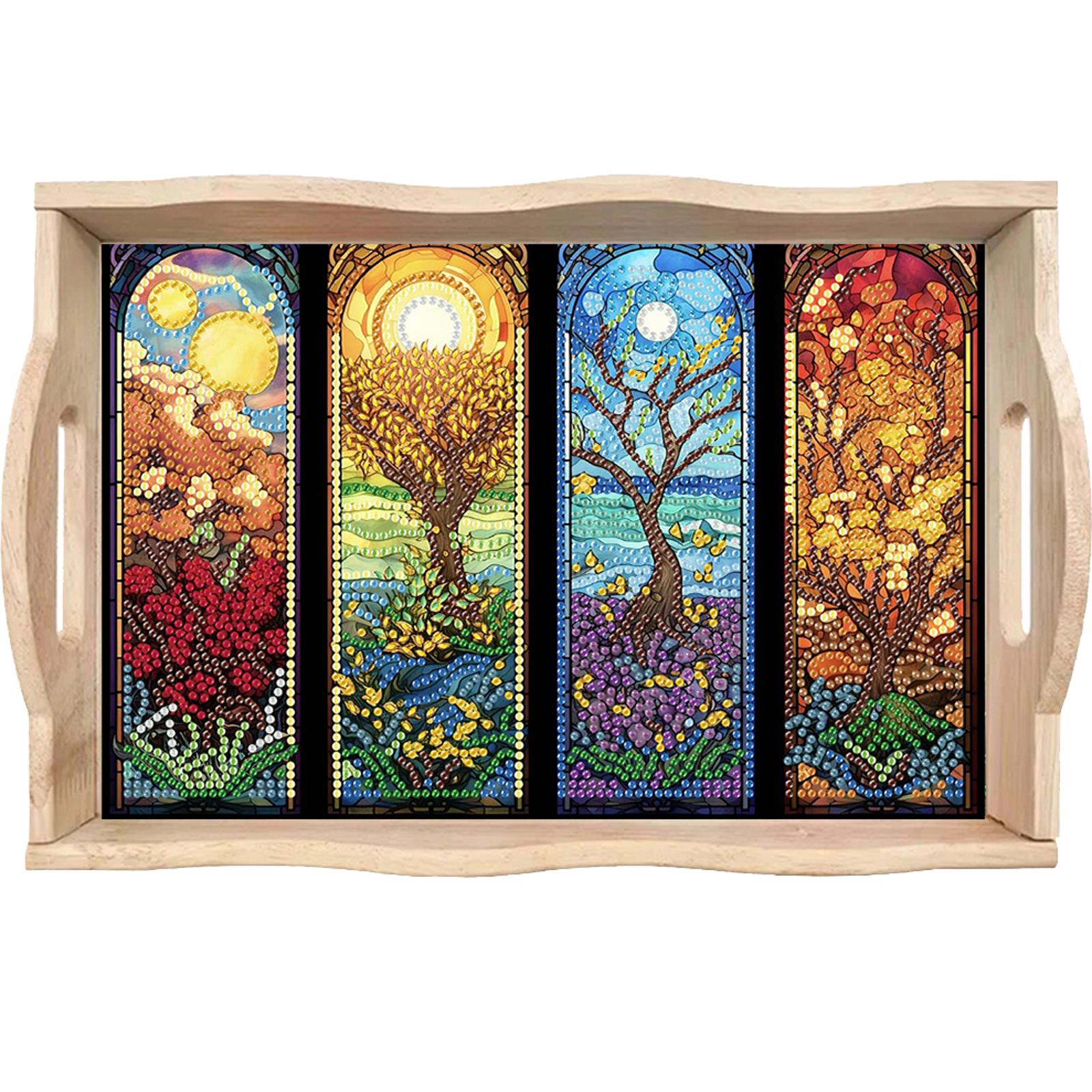 Diamond Art Painting Wooden Se - Resin Art Wooden Tray recension och pris