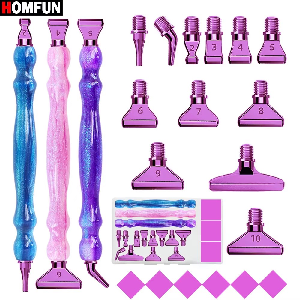 HOMFUN 5D Diamond Painting Pen - Resin Art Purple recension och pris