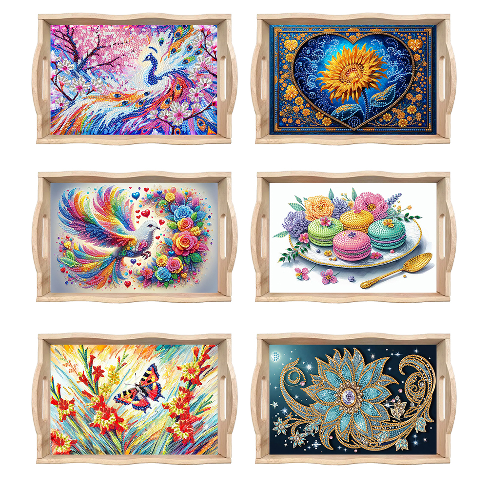 Wooden Beautiful Pattern 5D Di - Resin Art Wooden Tray recension och pris