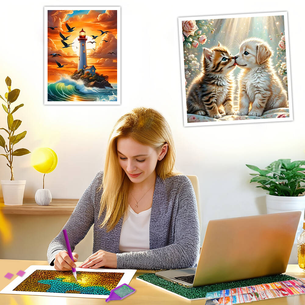 Frameless, DIY 5D Diamond Pain - Resin Art Of Flowers recension och pris