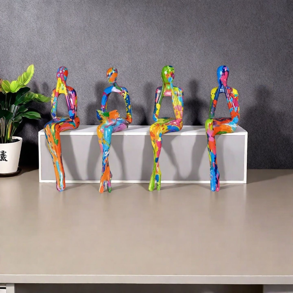 4-Piece Character Abstract Thi - Resin Art For Anniversary Gift recension och pris