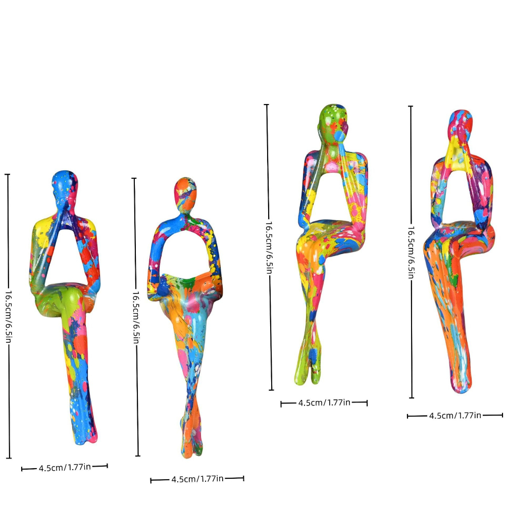 4-Piece Character Abstract Thi - Resin Art For Anniversary Gift recension och pris