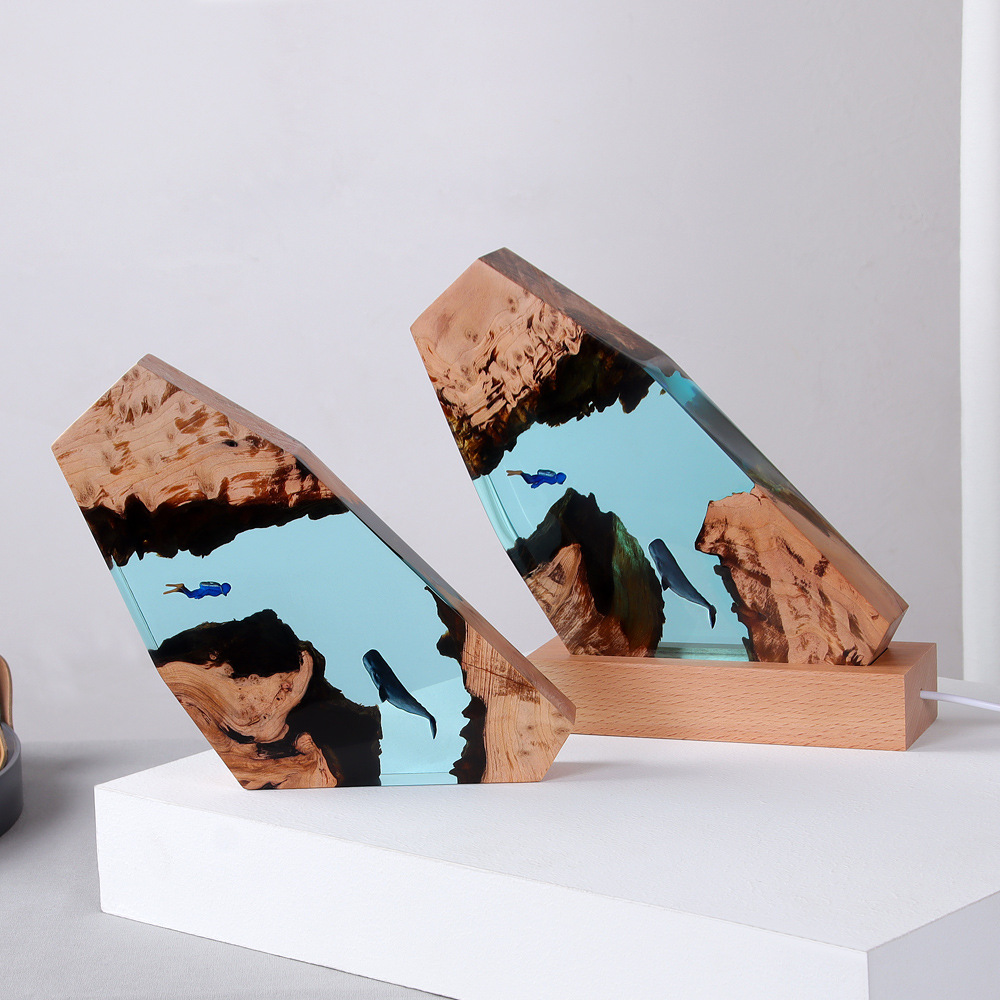 New Underwater Cave Whale Dive - Resin Art For Anniversary Gift recension och pris