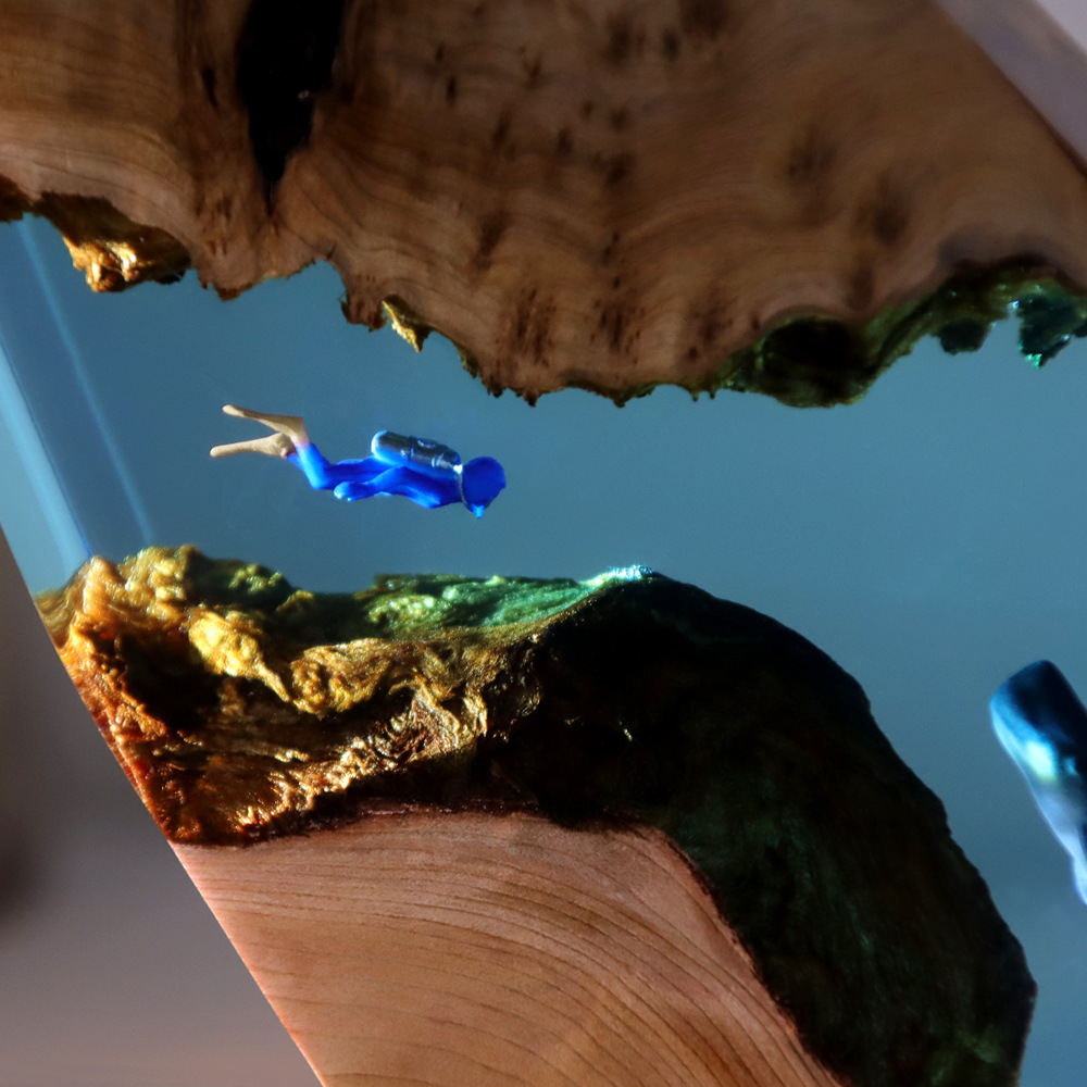 New Underwater Cave Whale Dive - Resin Art For Anniversary Gift recension och pris