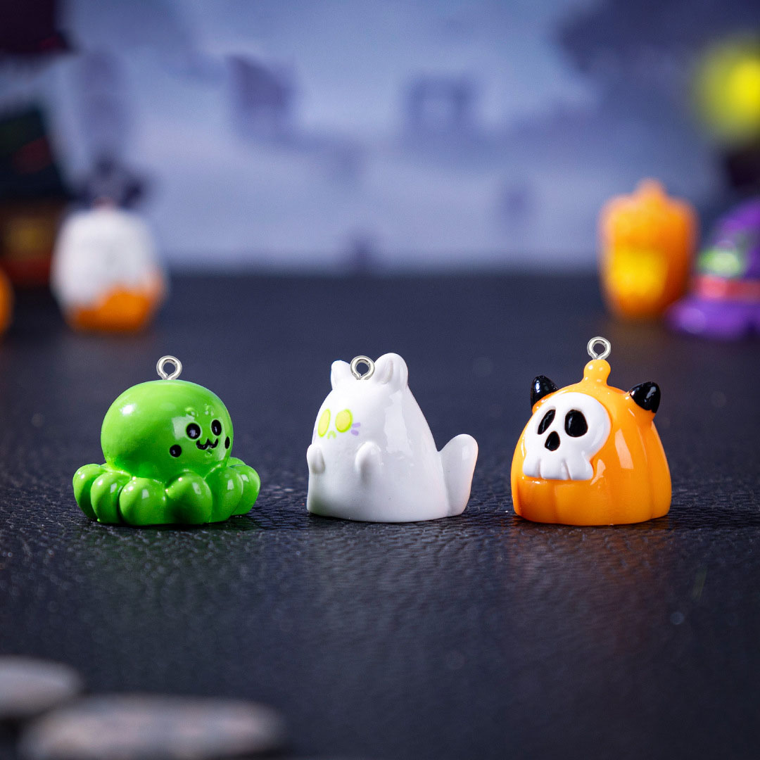 5pcs Halloween Pumpkin ghost S - Resin Art Pendant recension och pris