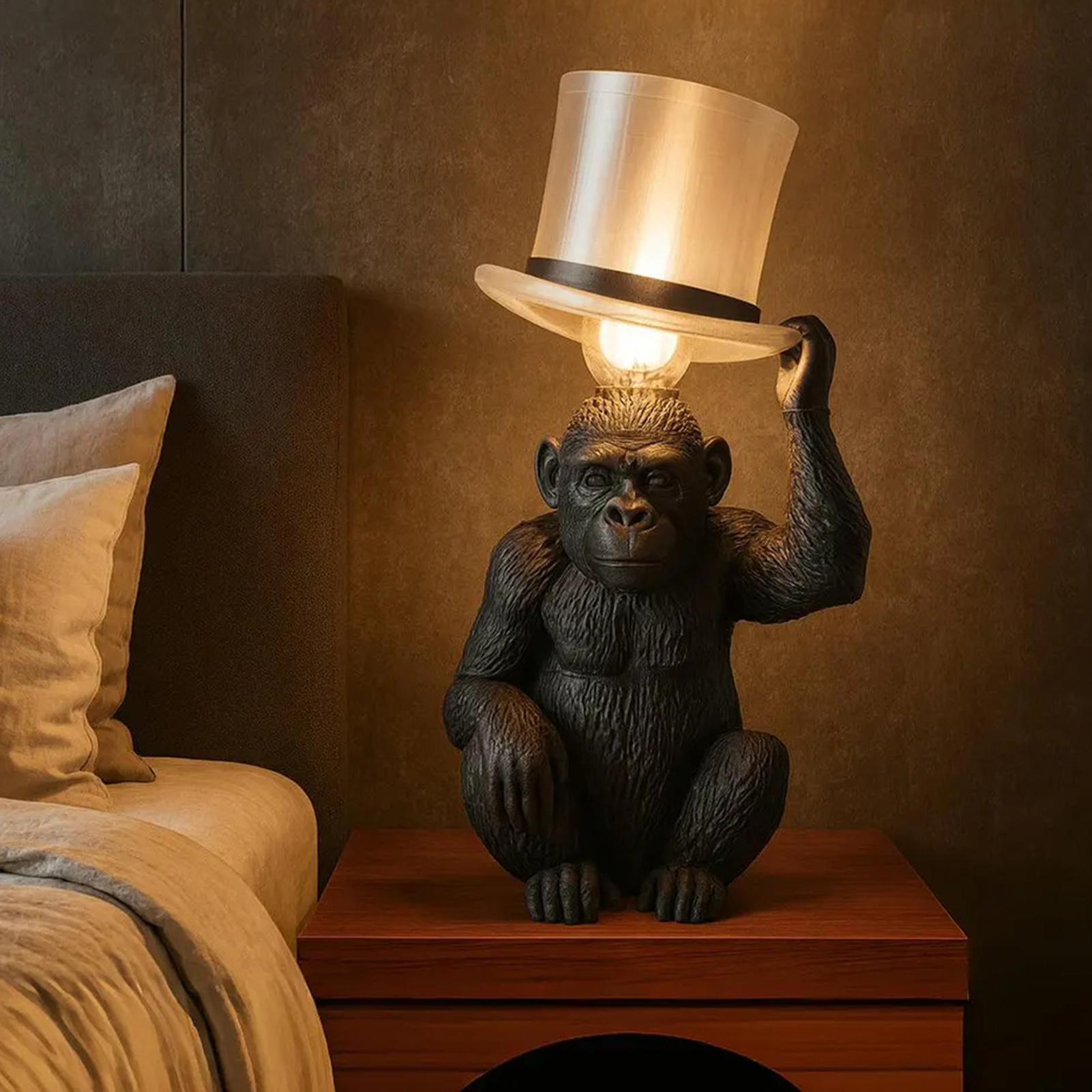 Monkey Lamp Top Hat Monkey Res - Resin Art Coffee Table recension och pris