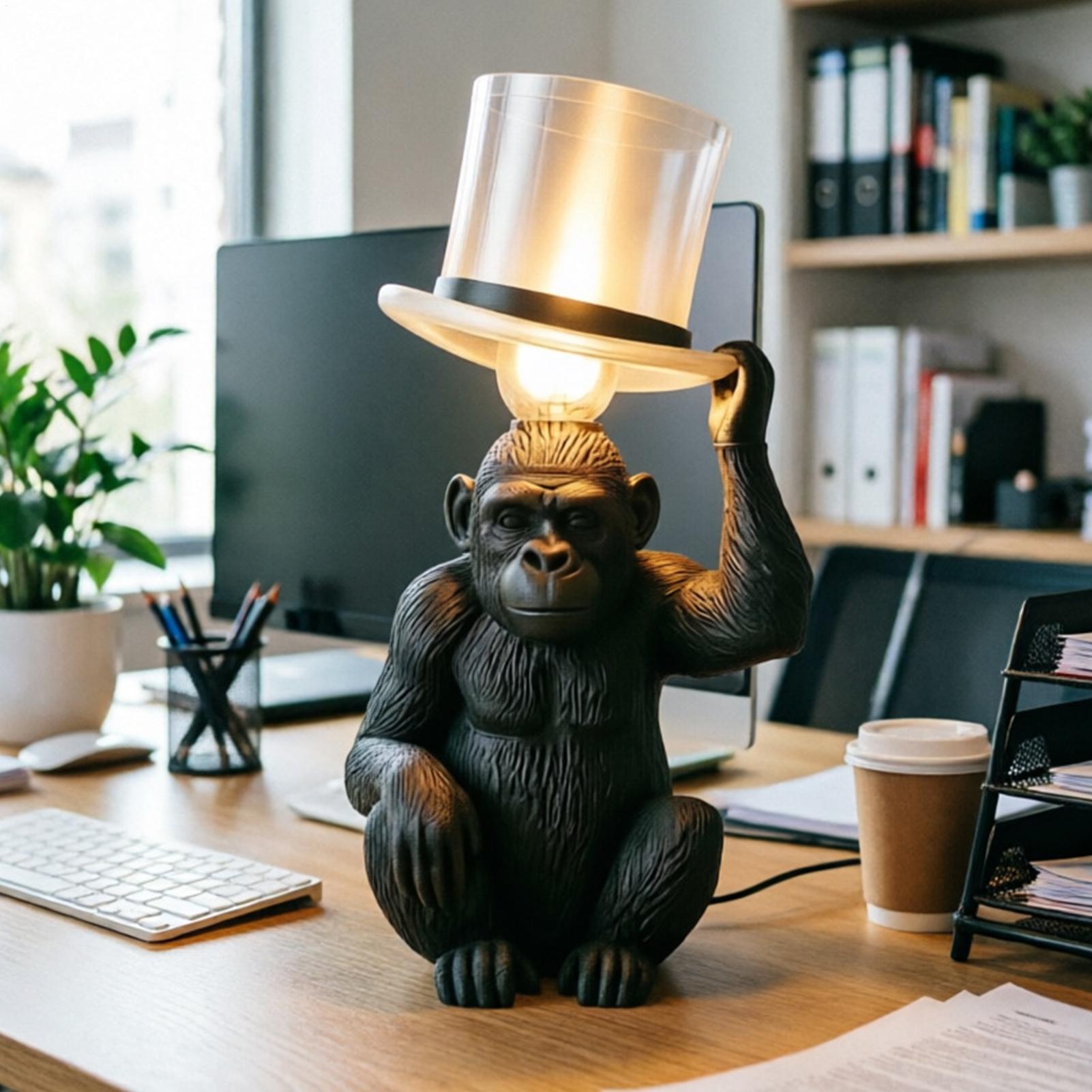 Monkey Lamp Top Hat Monkey Res - Resin Art Coffee Table recension och pris