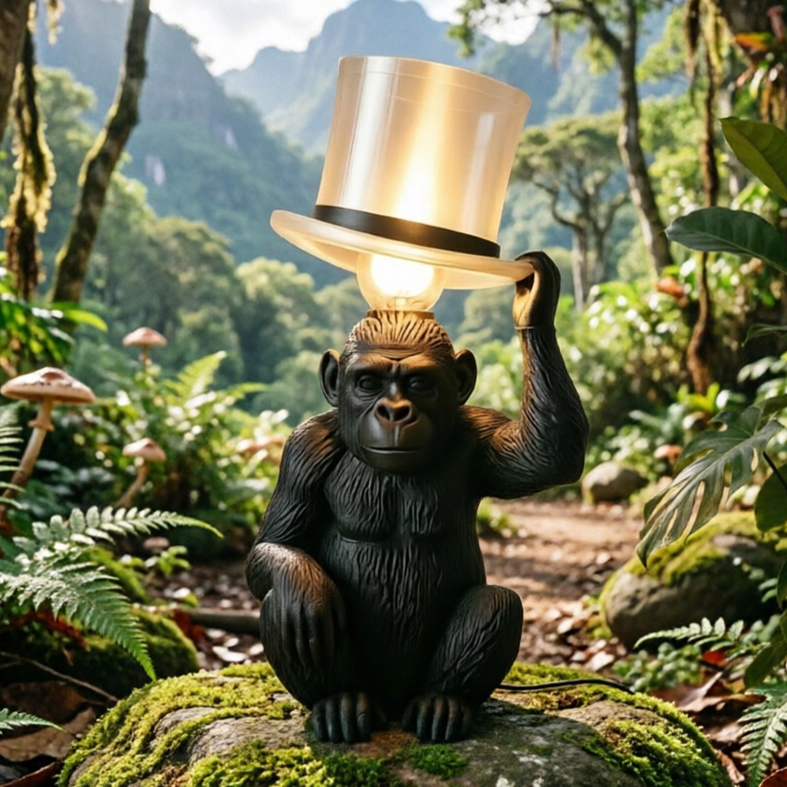 Monkey Lamp Top Hat Monkey Res - Resin Art Coffee Table recension och pris
