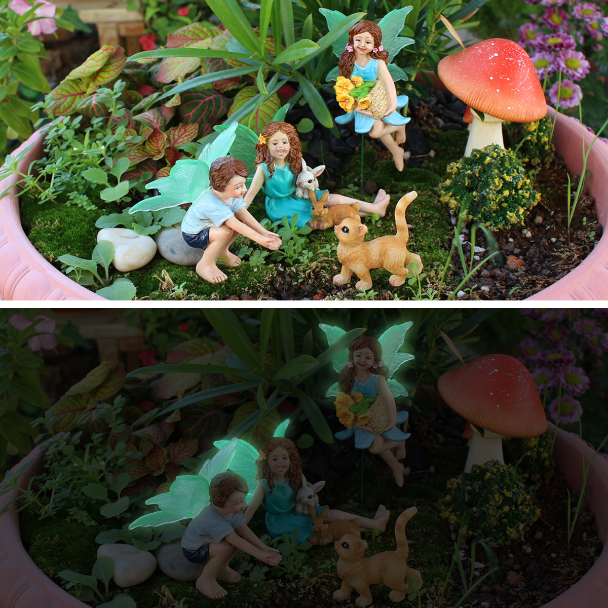 4pc Flower Fairy and Animal Pa - Resin Art Decor recension och pris