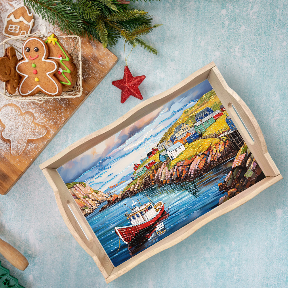 Diamond Painting Wooden Tray w - Resin Art Wooden Tray recension och pris
