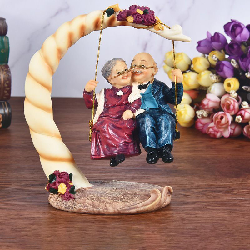 Chinese Swing Old Couples Resi - Resin Art For Anniversary Gift recension och pris