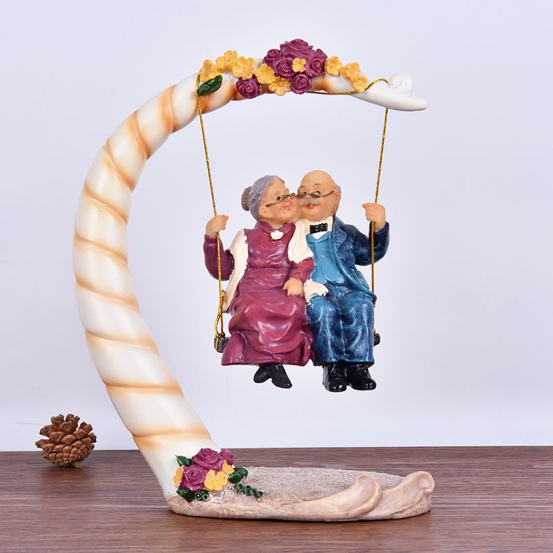 Chinese Swing Old Couples Resi - Resin Art For Anniversary Gift recension och pris