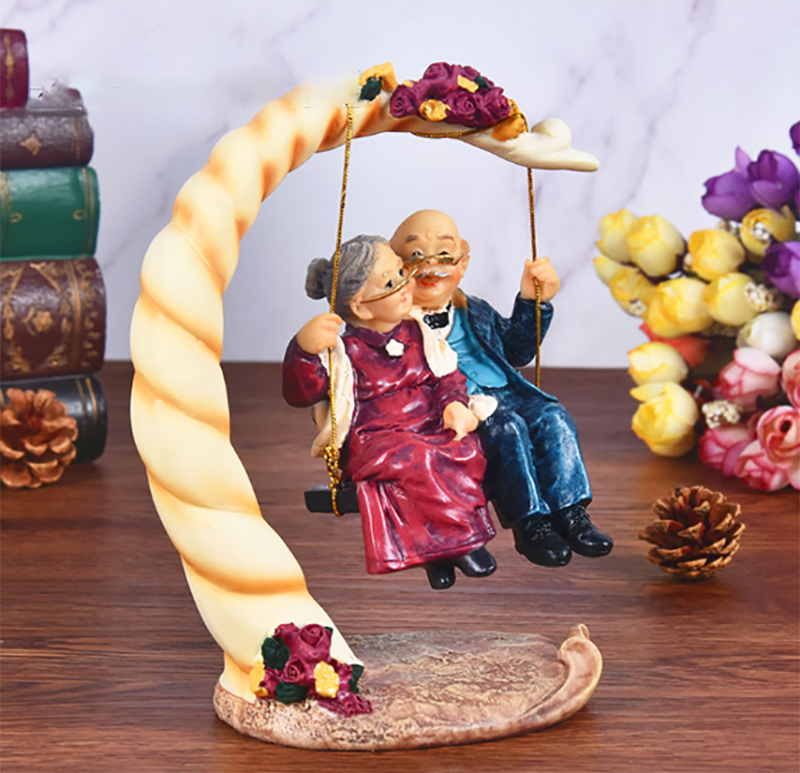 Chinese Swing Old Couples Resi - Resin Art For Anniversary Gift recension och pris