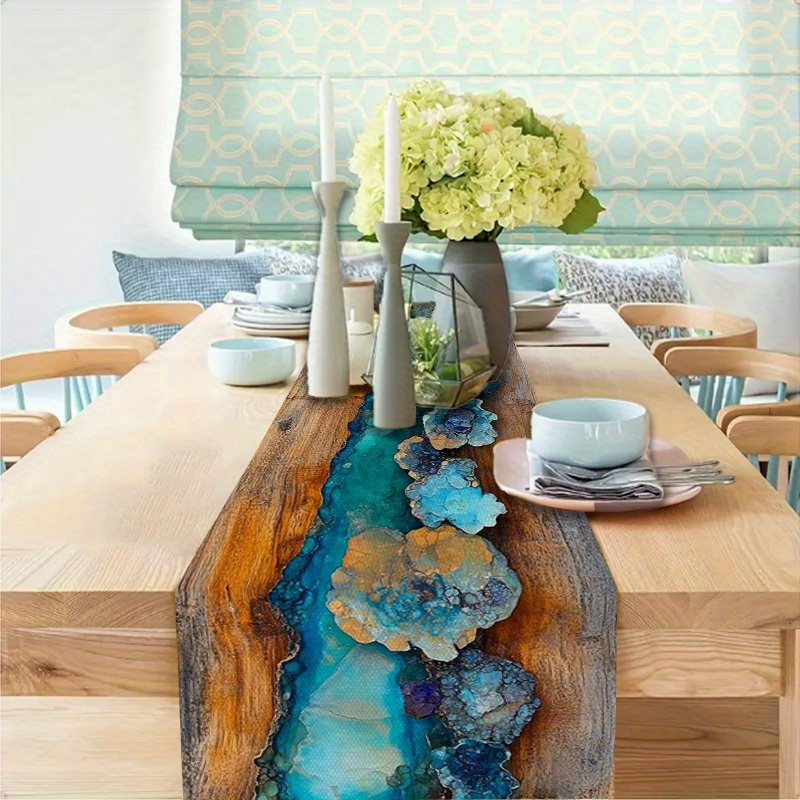 Resin Geode Table Runner Polye - Resin Art Coffee Table recension och pris