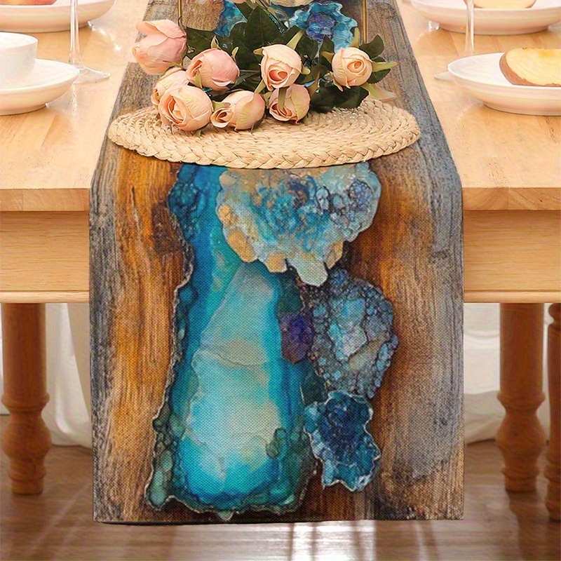Resin Geode Table Runner Polye - Resin Art Coffee Table recension och pris