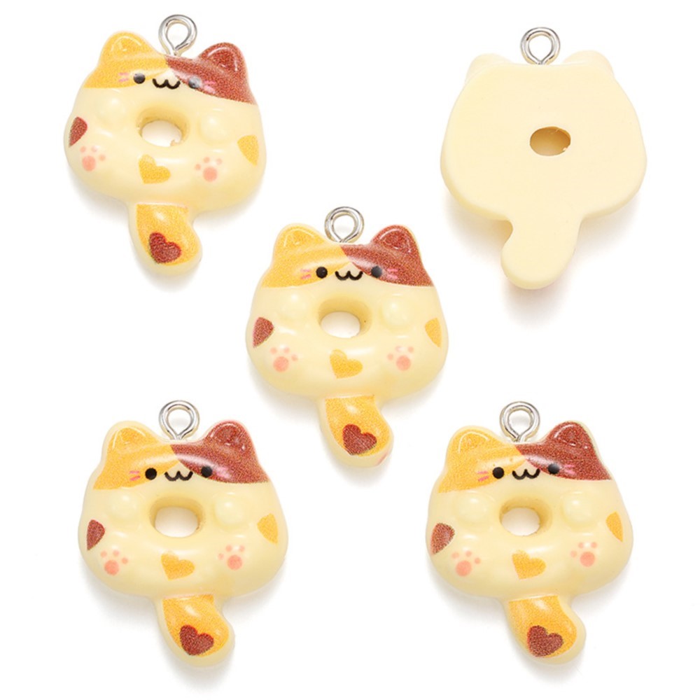 10Pcs Kawaii Cartoon Cat Resin - Resin Art Pendant recension och pris