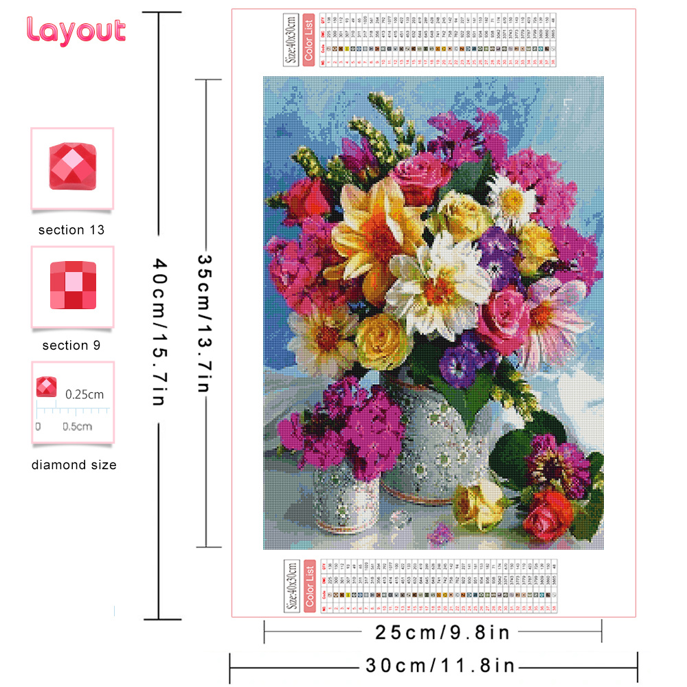 Full Diamond Mosaic Flower 5D  - Resin Art Of Flowers recension och pris