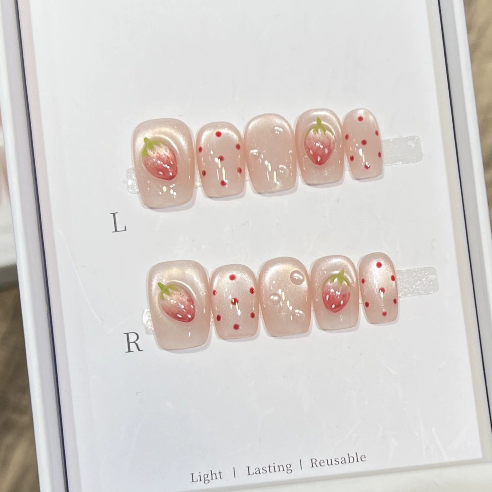10PCS Short Square Fake Nails  - Resin Art Of Flowers recension och pris