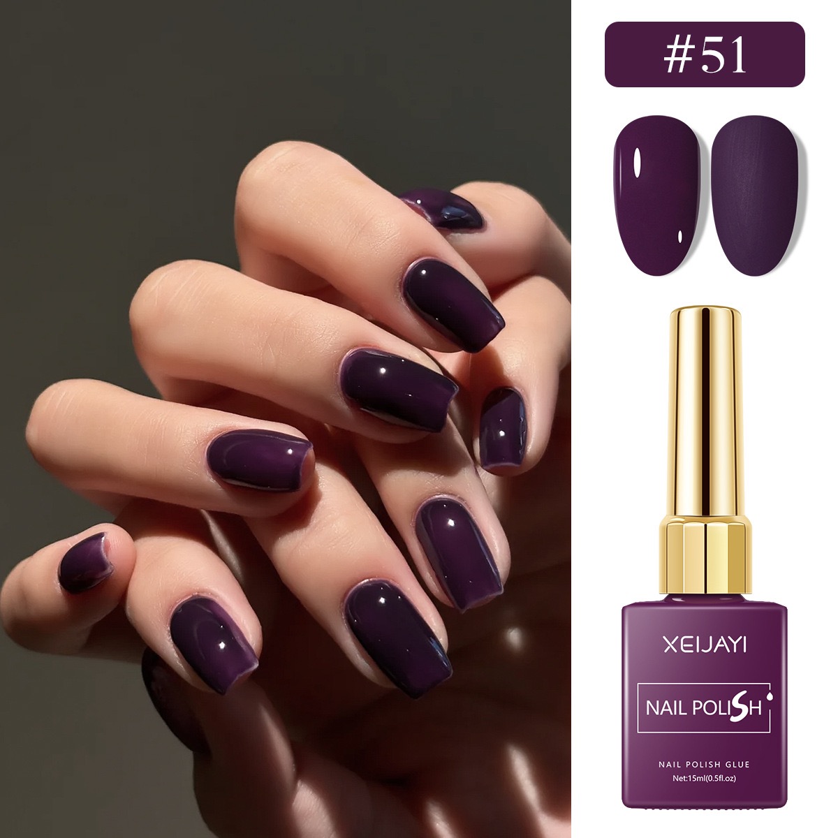 6PCS/SET 15ml Gel Nail Polish  - Resin Art Purple recension och pris