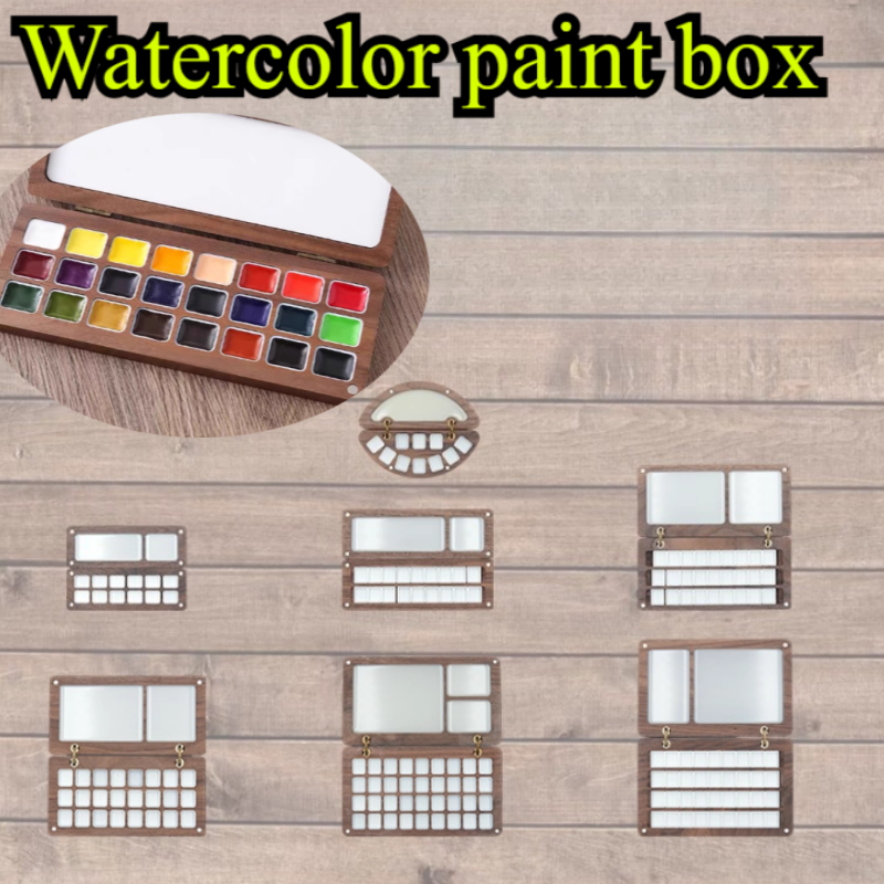 Solid Wood Watercolor Pigment  - Resin Art Wooden Tray recension och pris