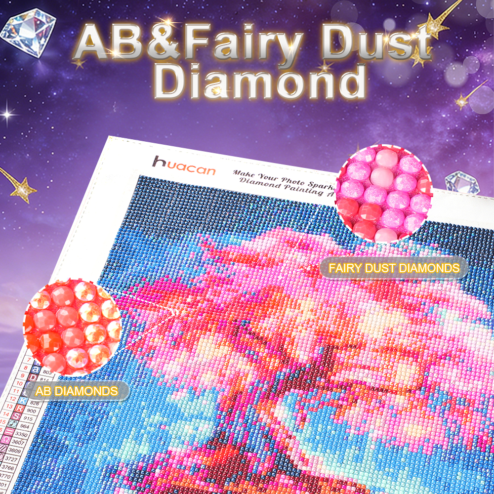 HUACAN Diamond Art Painting Ro - Resin Art Wallpaper recension och pris