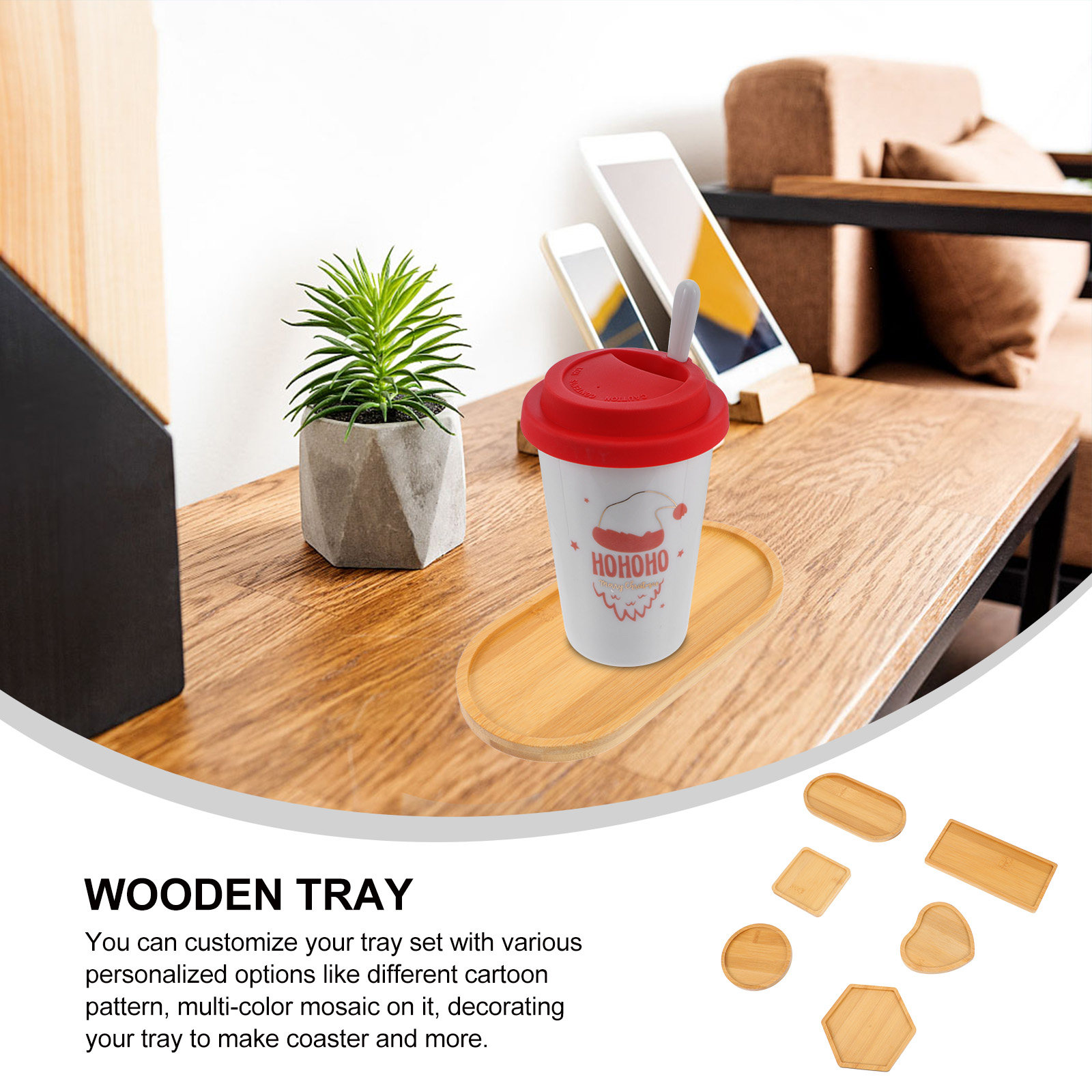 6Pcs Mosaic Wood Tray DIY Mold - Resin Art Wooden Tray recension och pris