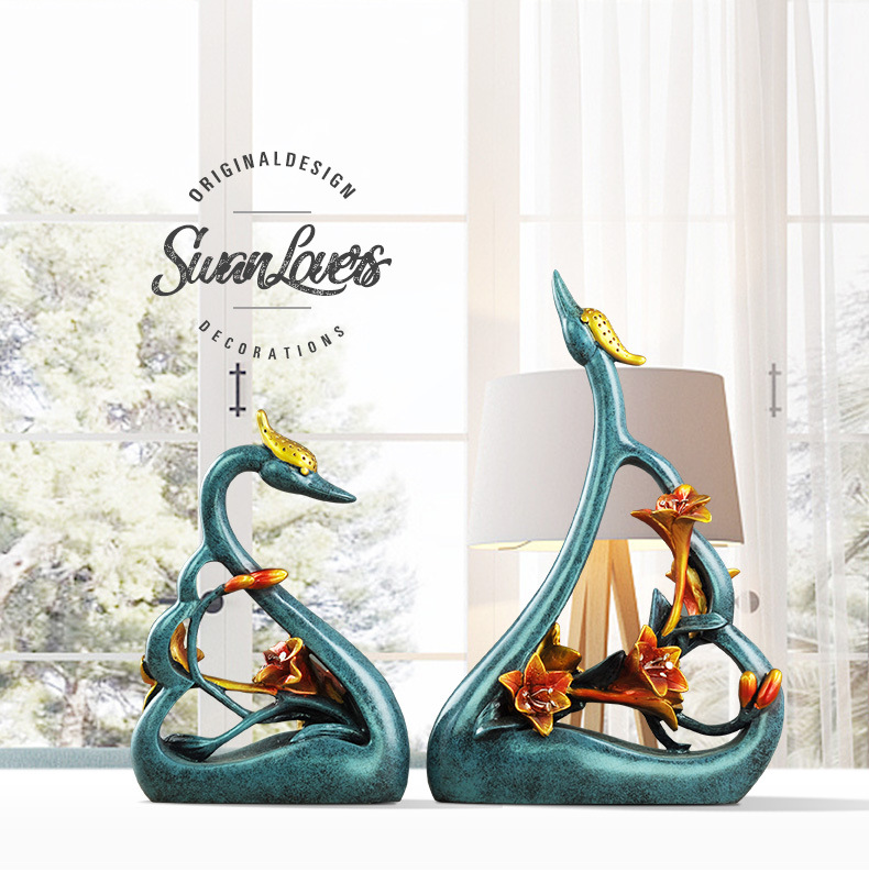 couples swan lovers art decora - Resin Art For Anniversary Gift recension och pris