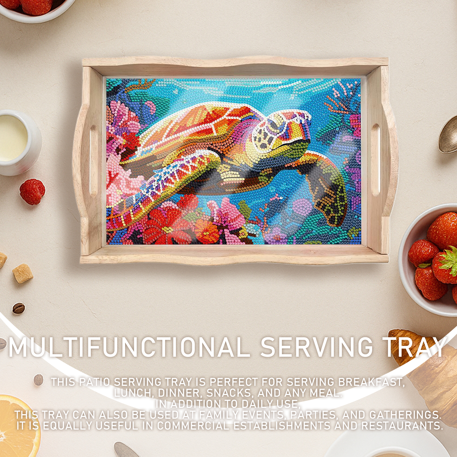 Wooden 5D DIY Diamond Painting - Resin Art Wooden Tray recension och pris
