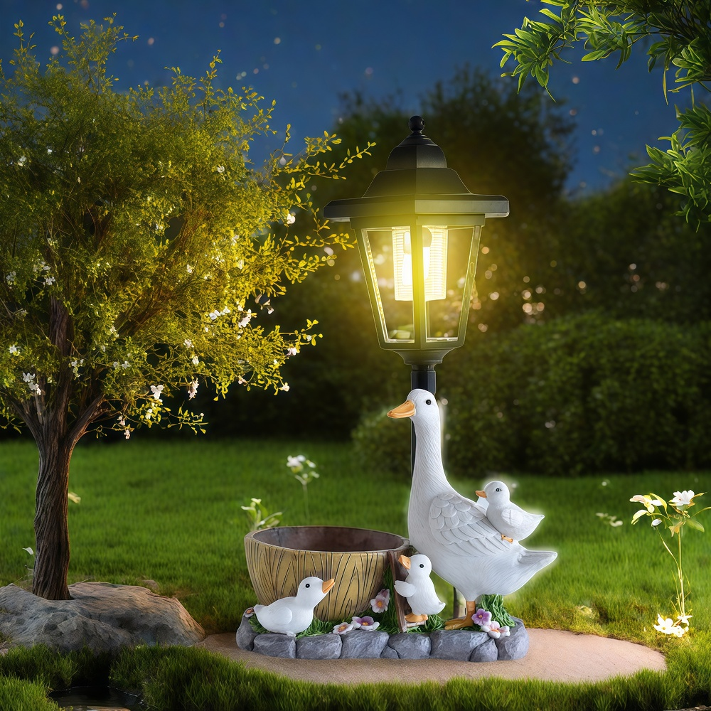 Solar Duck Night Light Garden  - Resin Art Decor recension och pris