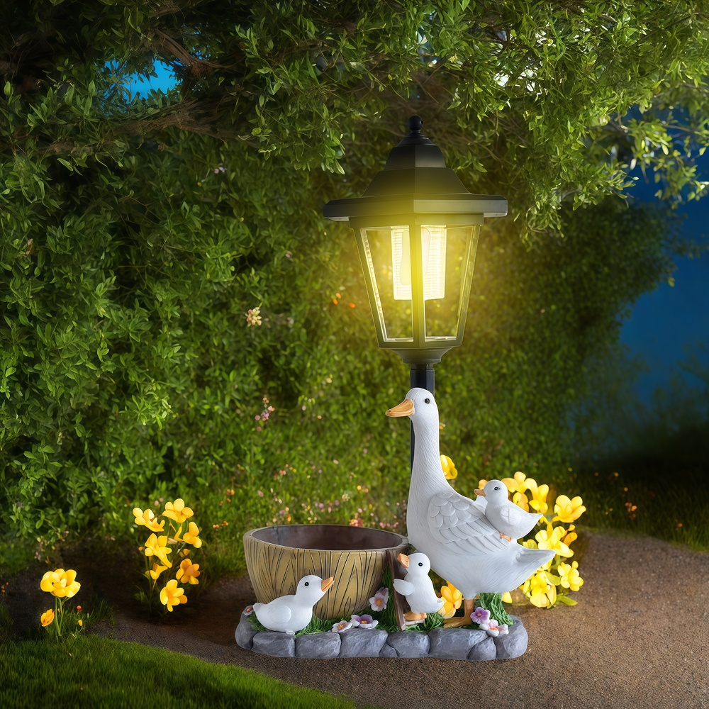 Solar Duck Night Light Garden  - Resin Art Decor recension och pris
