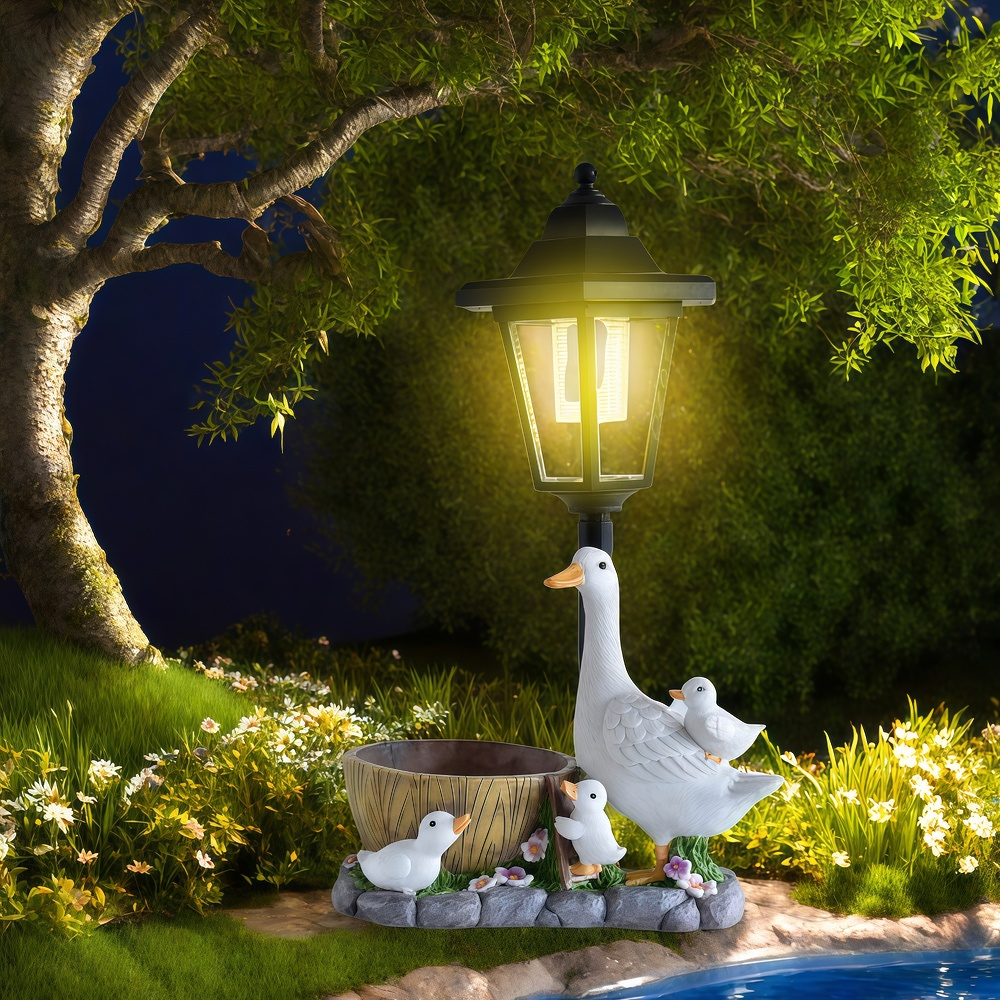 Solar Duck Night Light Garden  - Resin Art Decor recension och pris