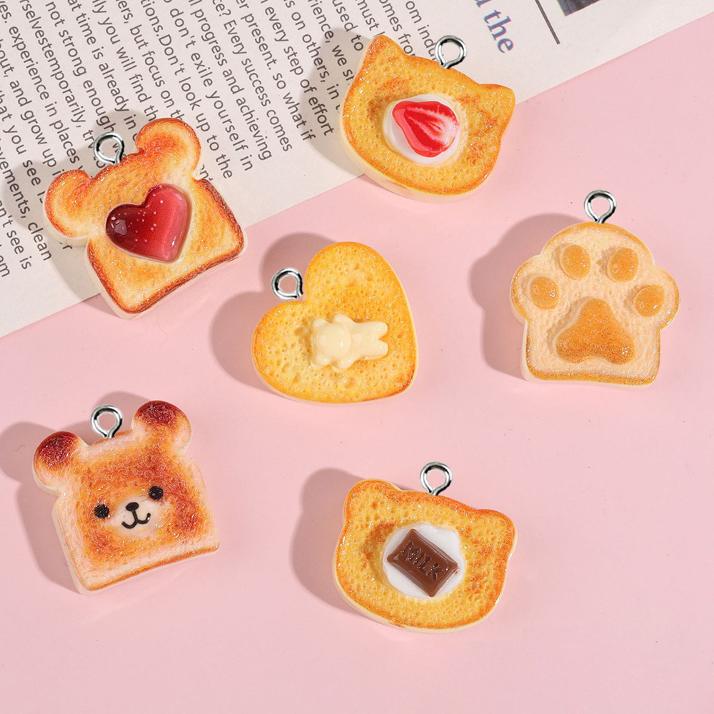 10pcs Heart Bear Cat Animal Sh - Resin Art Pendant recension och pris
