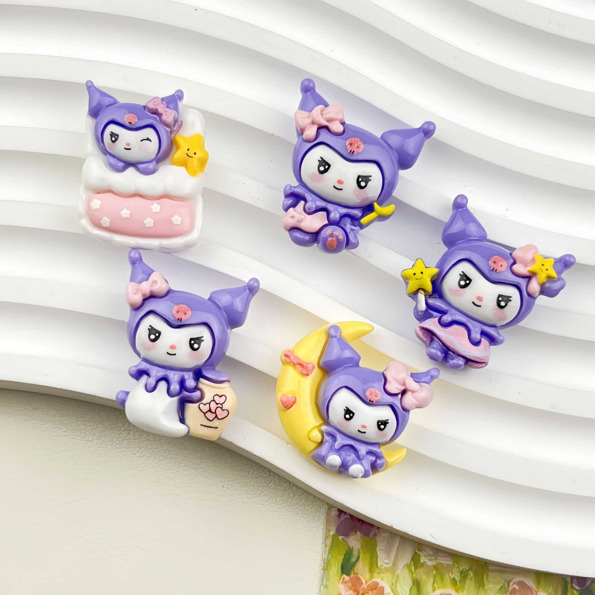 10Pcs New Mini Kawaii Cartoon  - Resin Art Purple recension och pris