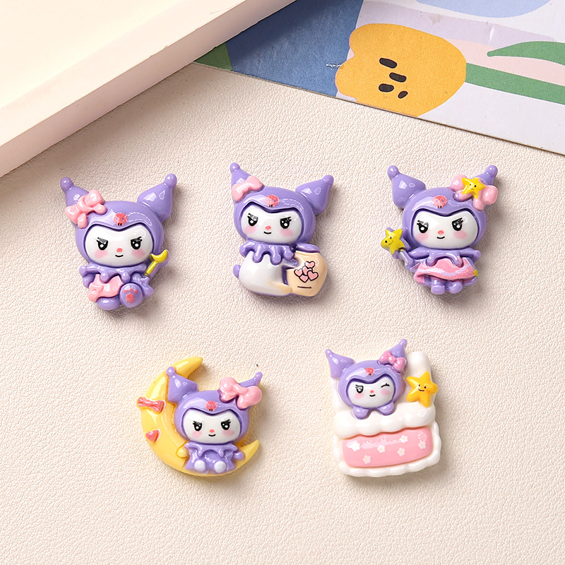 10Pcs New Mini Kawaii Cartoon  - Resin Art Purple recension och pris