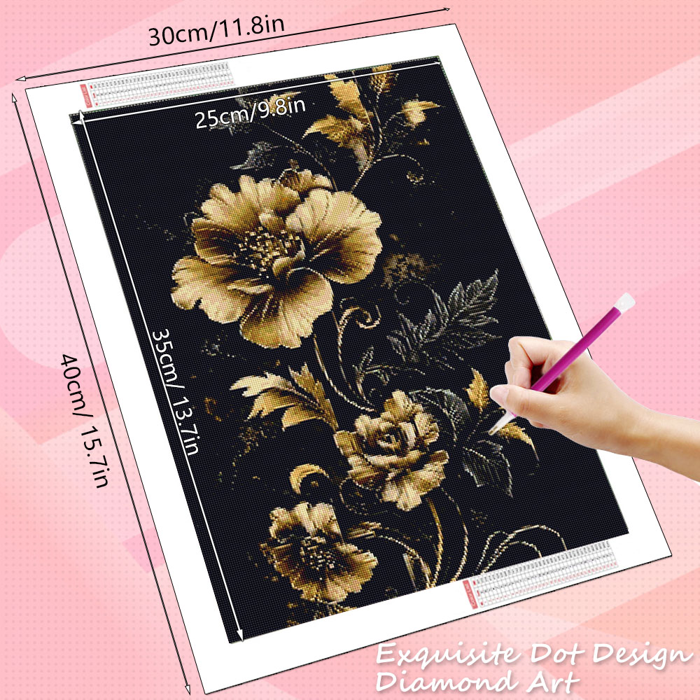HUACAN Diamond Painting Flower - Resin Art Wallpaper recension och pris
