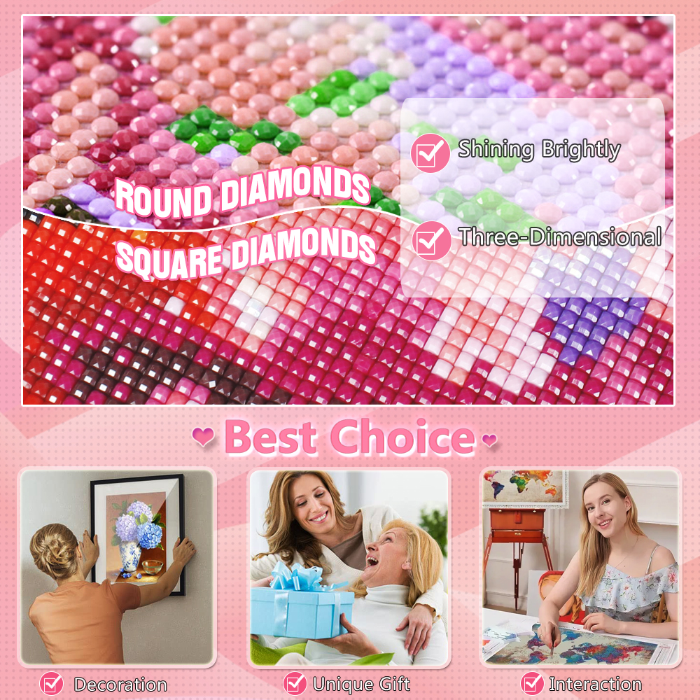 HUACAN Diamond Painting Flower - Resin Art Wallpaper recension och pris
