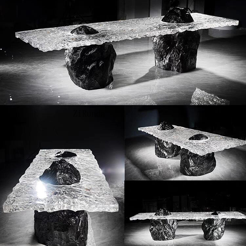 Light luxury transparent resin - Resin Art Coffee Table recension och pris